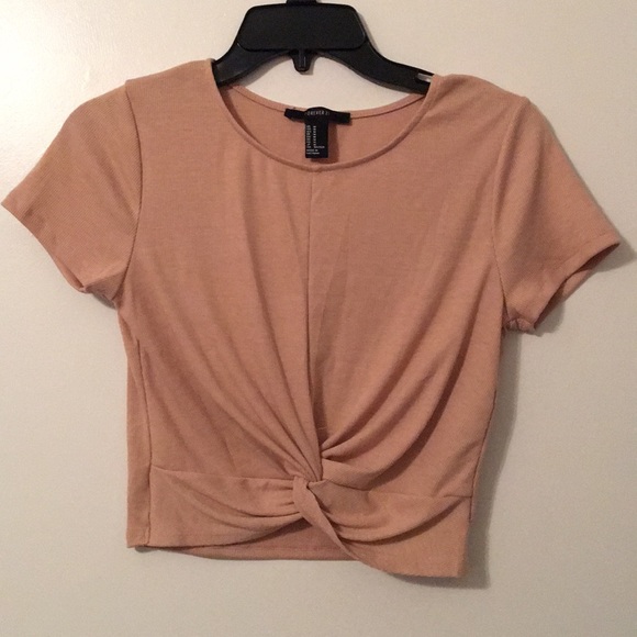 Forever 21 Tops - Blush Colored Knot Crop Top